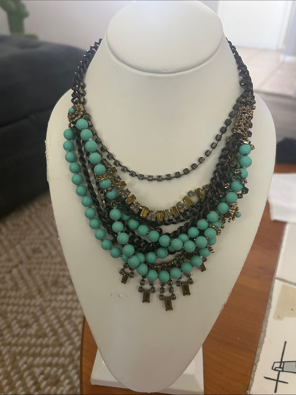 Stella & Dot Turquoise Multi-Layer Statement Necklace
